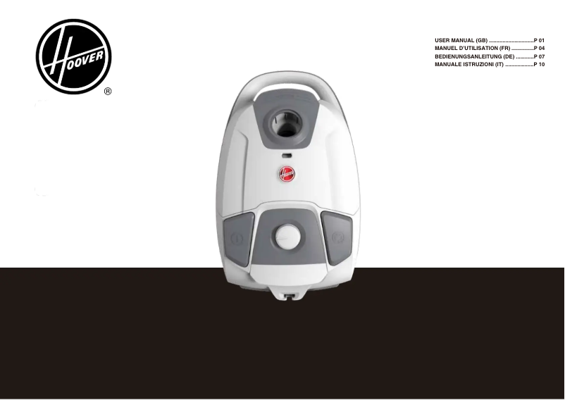 Page 1 of the manual User Manual Hoover HE320PET 021