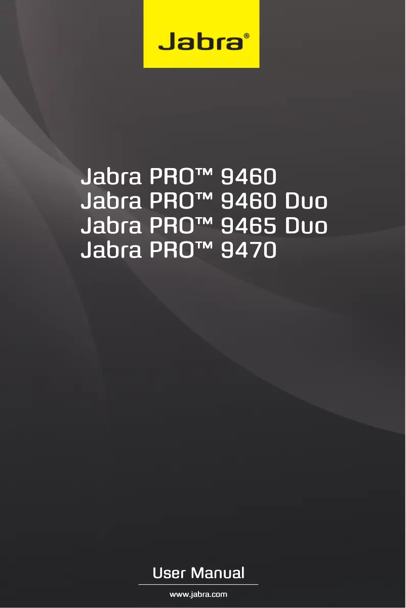 Page 1 of the manual User Manual Jabra Pro 9460 Duo