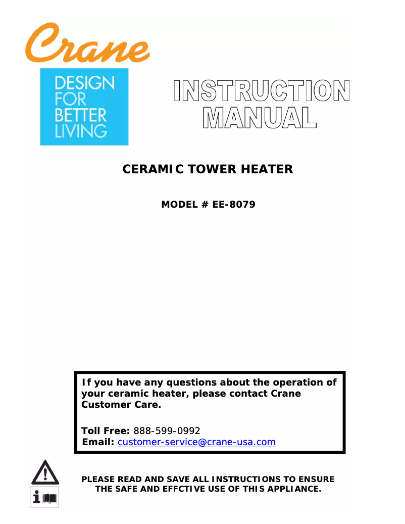 First page image of the manual for EE-8079