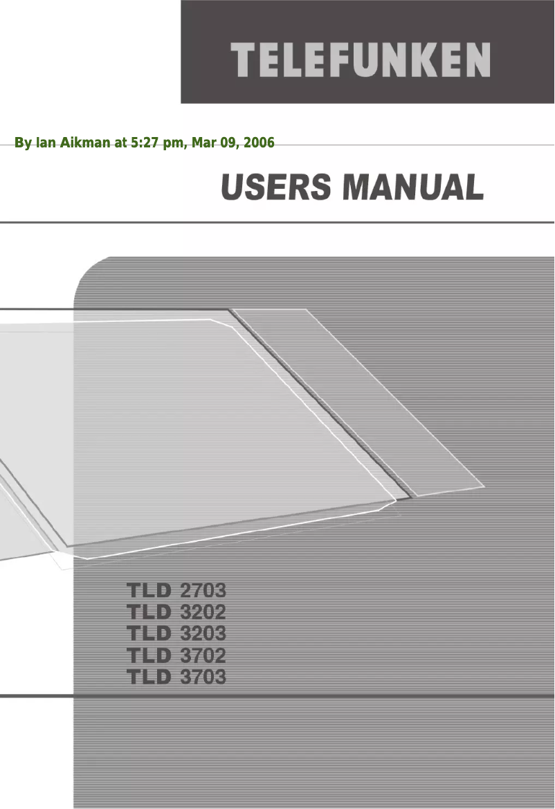 First page image of the manual for TLD 3202