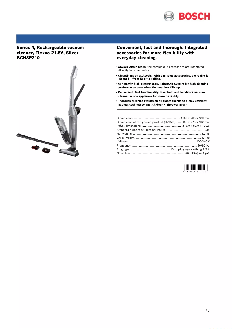 First page image of the manual for Flexxo 2in1 BCH3P210