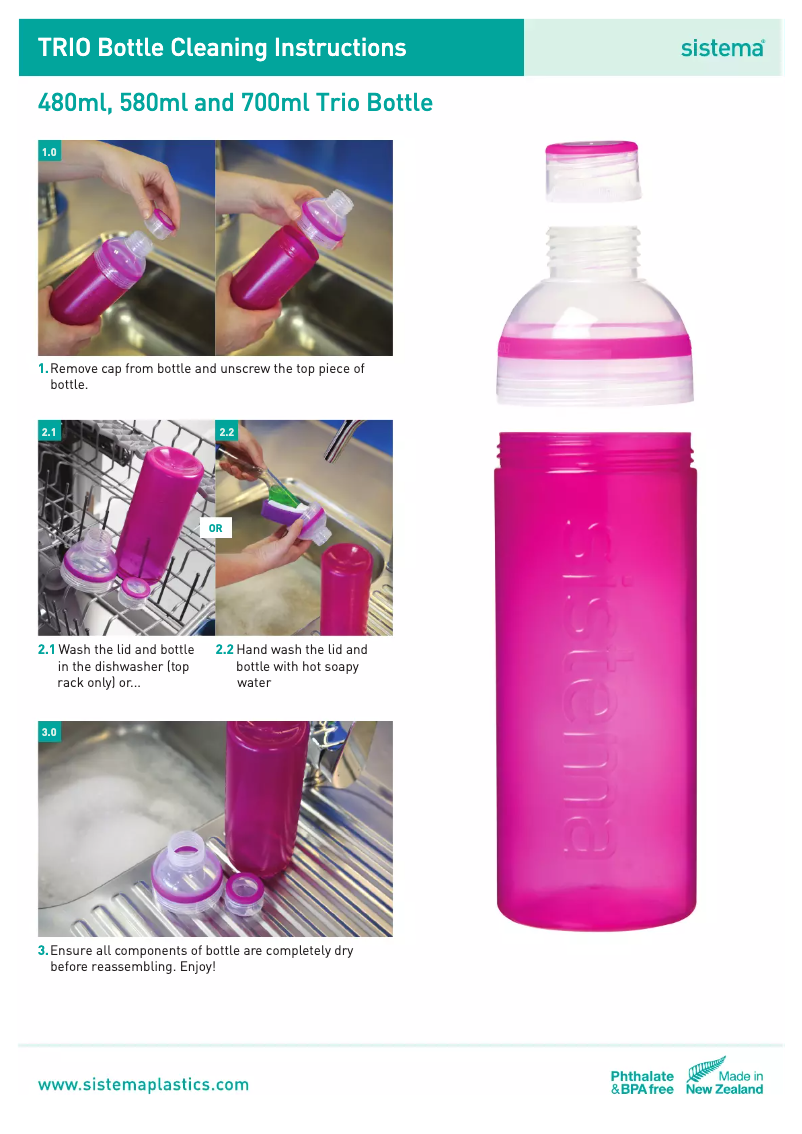 Page 1 de la notice Manuel utilisateur Sistema Hydrate