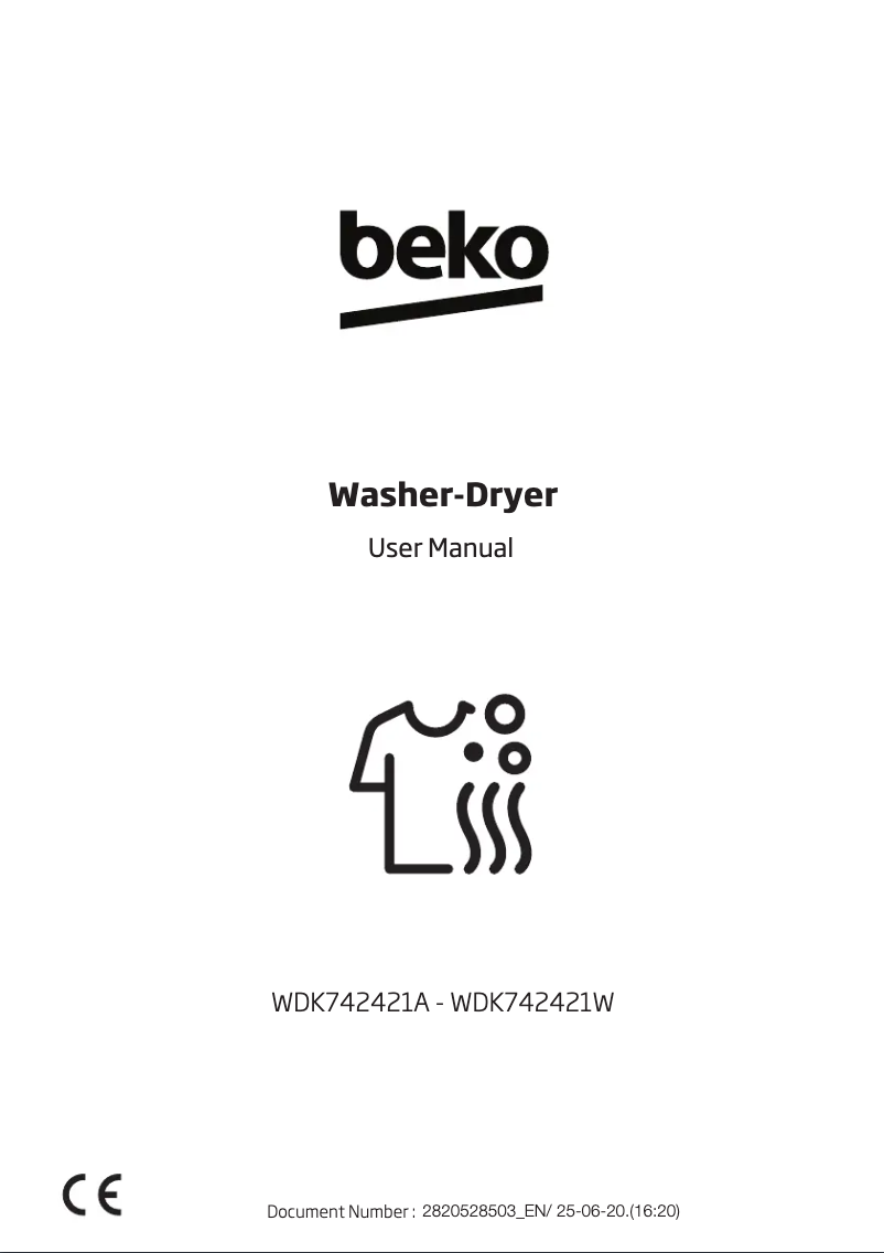 Page 1 of the manual User Manual Beko WDK742421