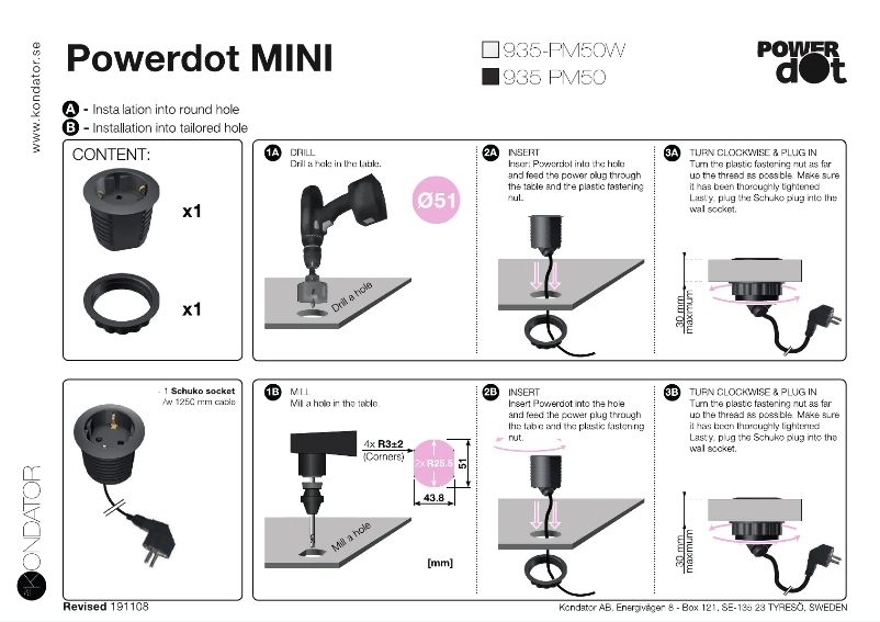 First page image of the manual for 935-PM50W