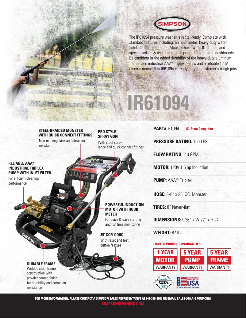 First page image of the manual for IR1520012A