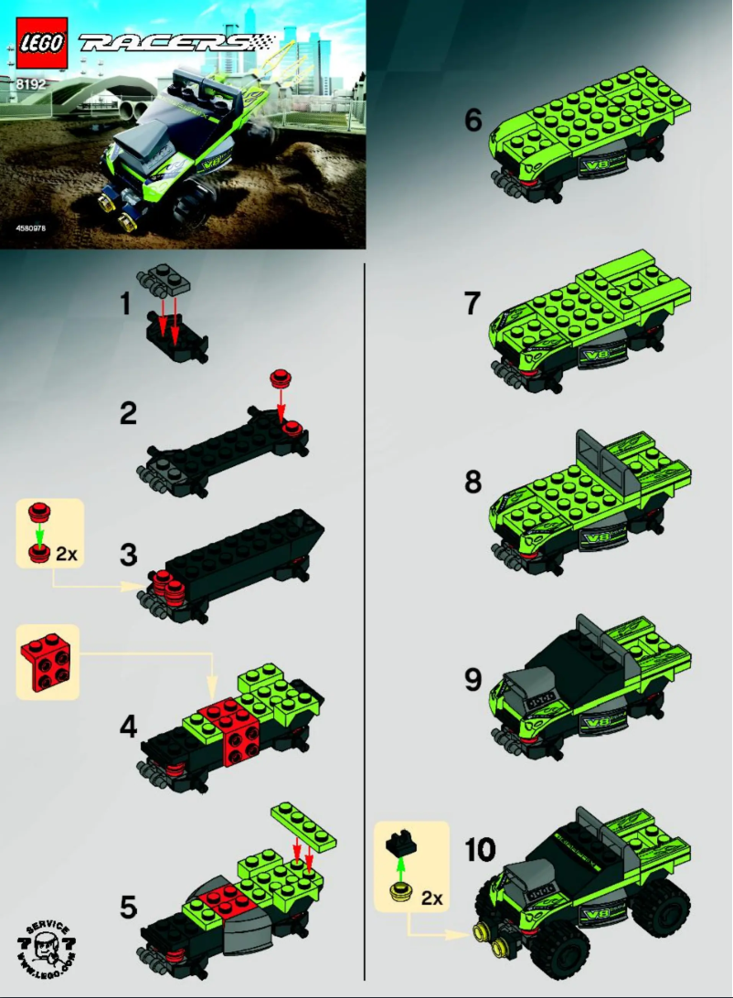 Page 1 of the manual User Manual Lego Lime Racer
