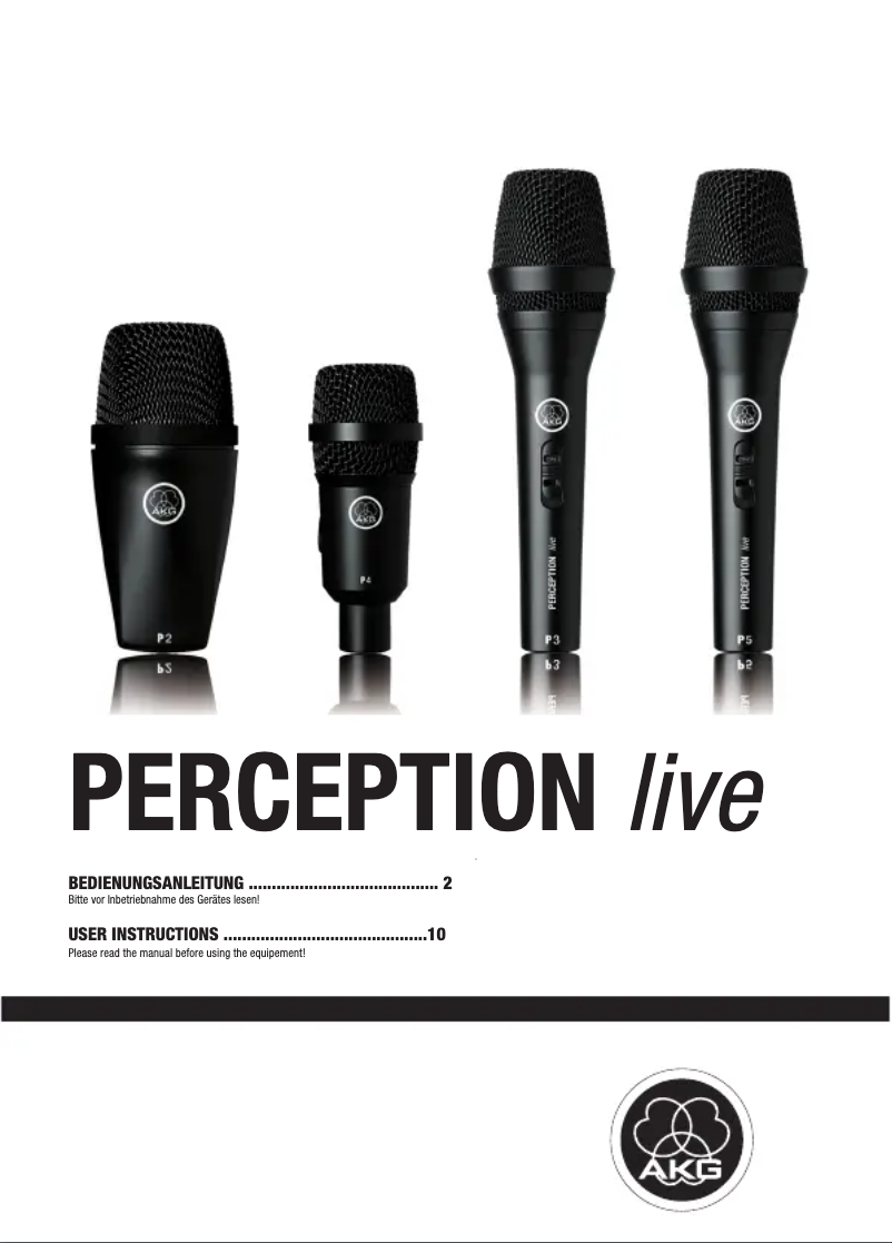 First page image of the manual for Perception Live P2
