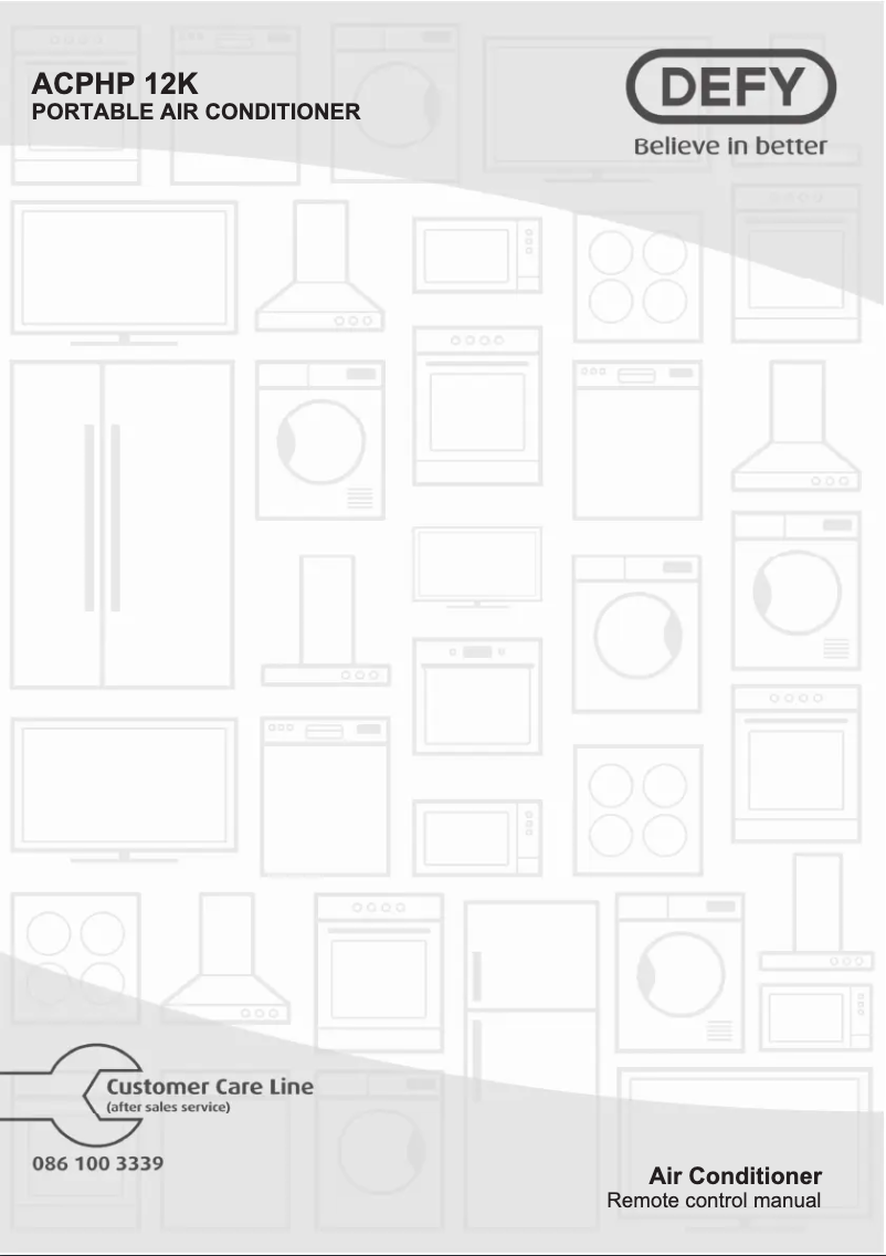 First page image of the manual for ACPHP12K