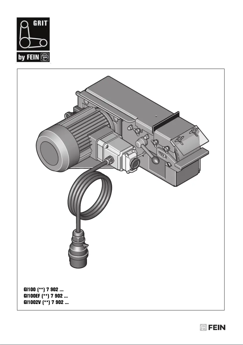 First page image of the manual for GRIT GI 100