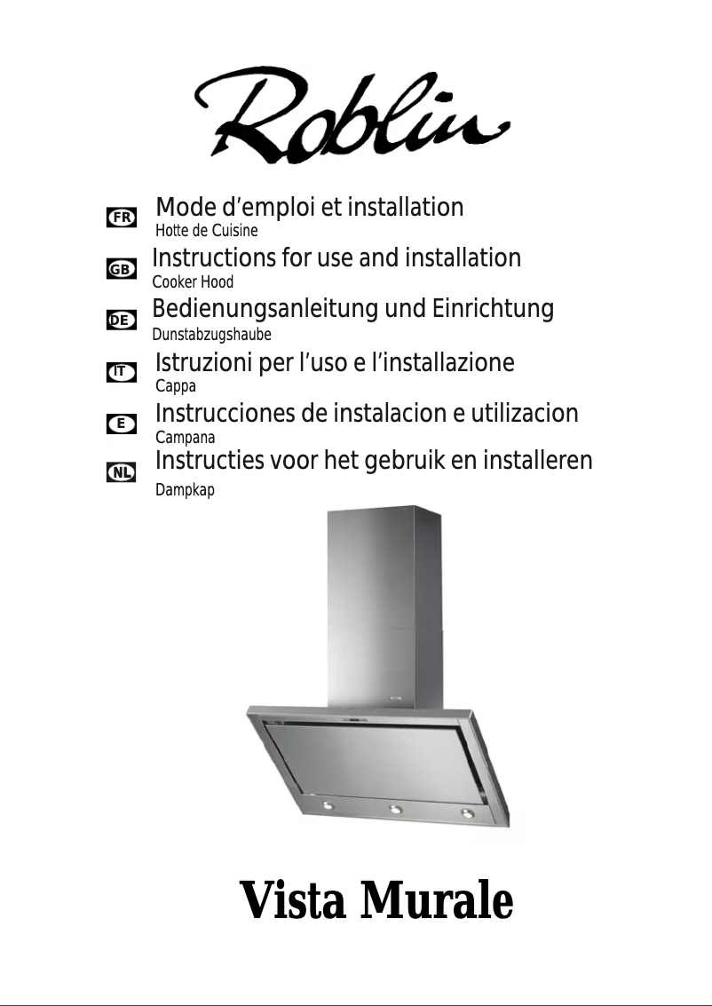 First page image of the manual for Vista
