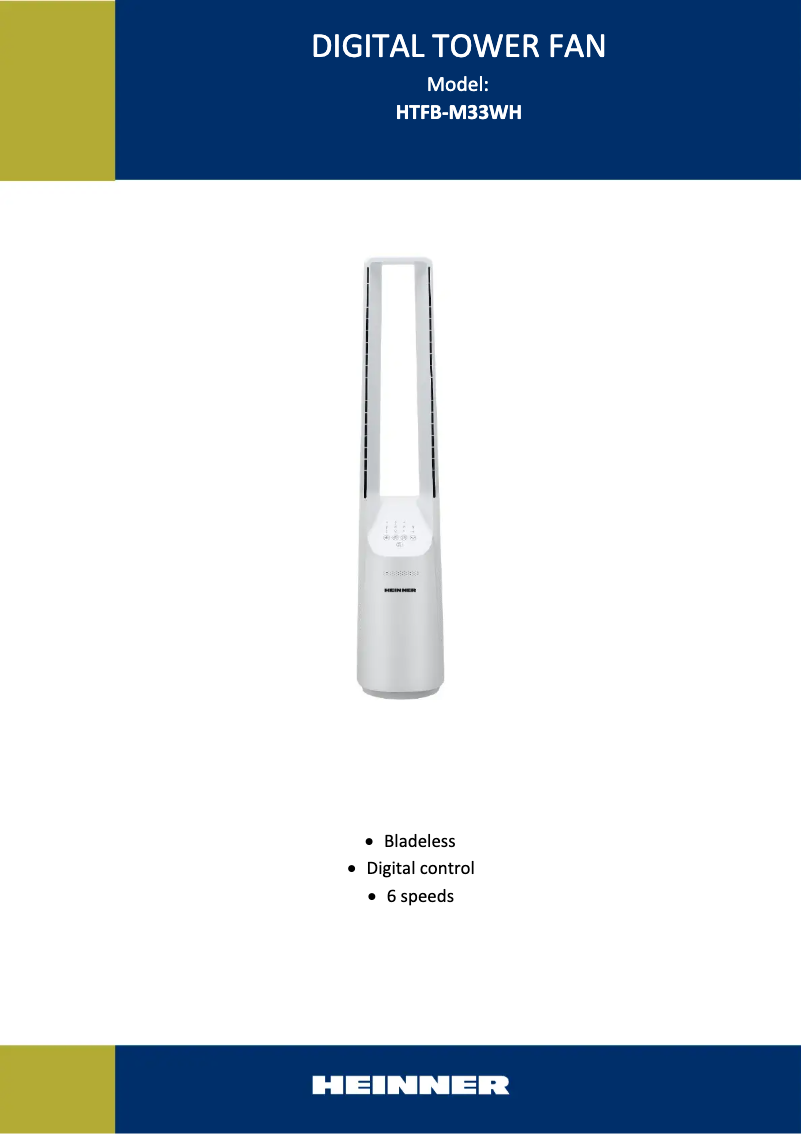 First page image of the manual for HTFB-M33WH