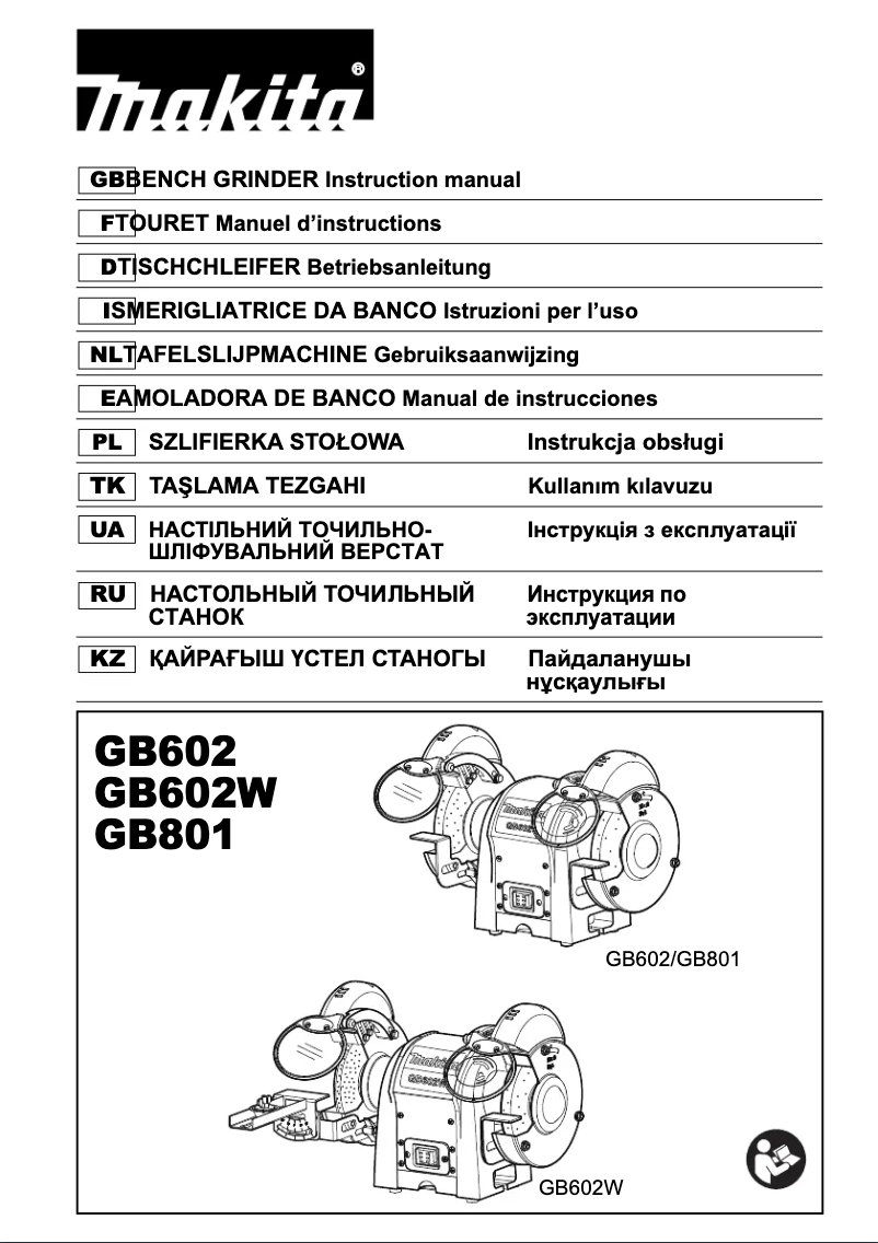 Page 1 of the manual User Manual Makita GB602