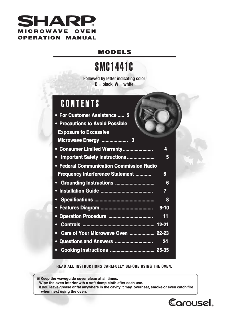 First page image of the manual for SMC1441CB