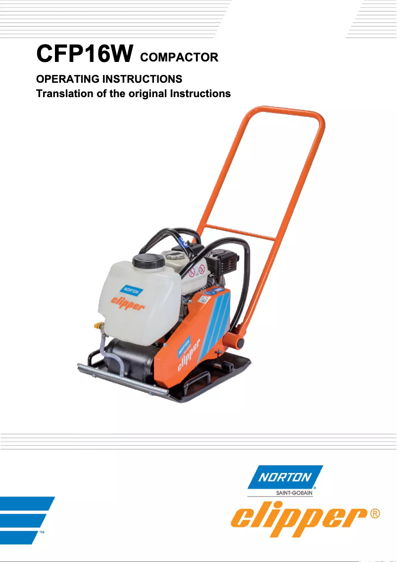 Page 1 of the manual User Manual Norton Clipper CFP 16W