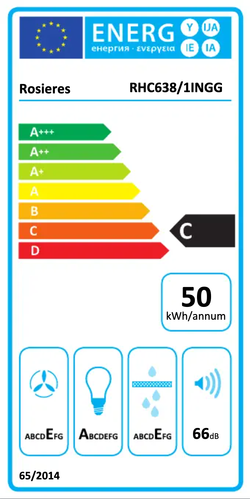 First page image of the manual for RHC638/1INGG