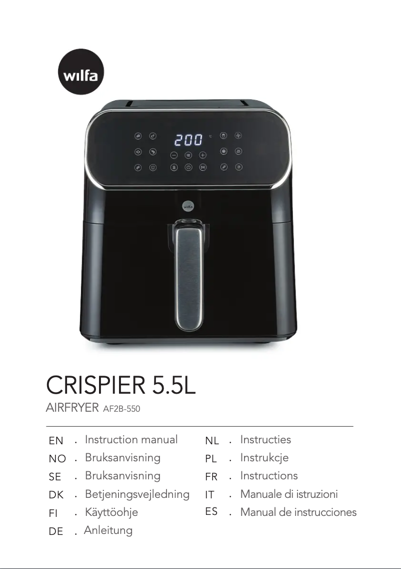 First page image of the manual for Crispier 5.5 AF2B-550