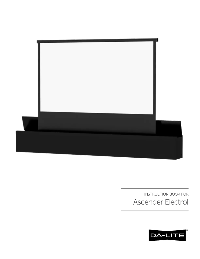 First page image of the manual for Ascender Electrol 84752