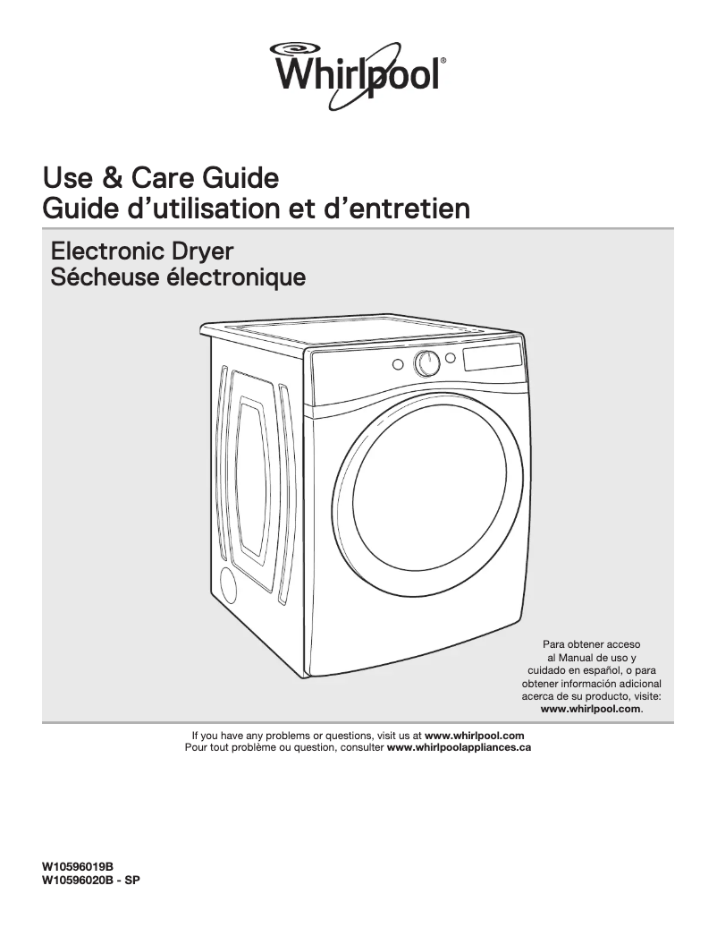 Page 1 of the manual Use and Maintenance Manual Whirlpool WGD71HEDW