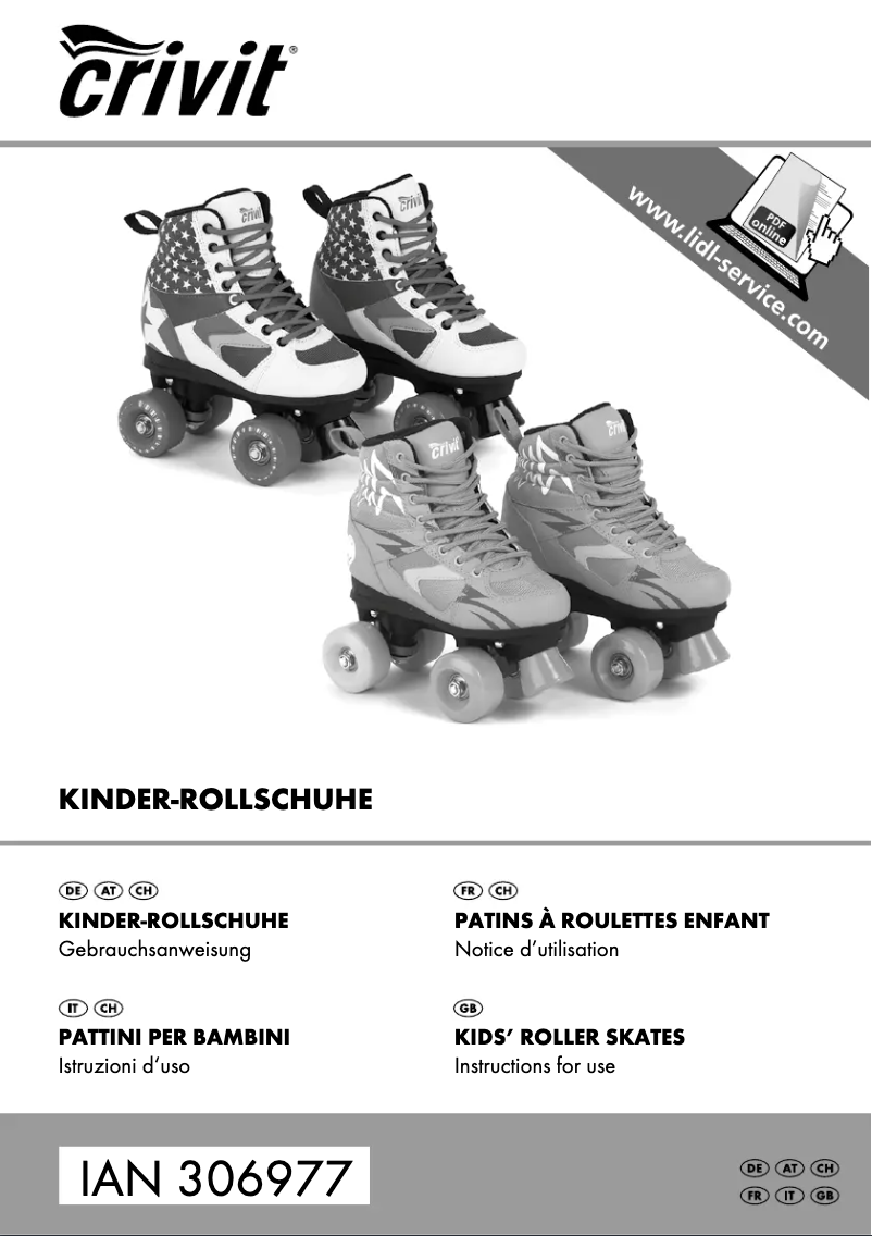 Page 1 of the manual User Manual Crivit IAN 306977