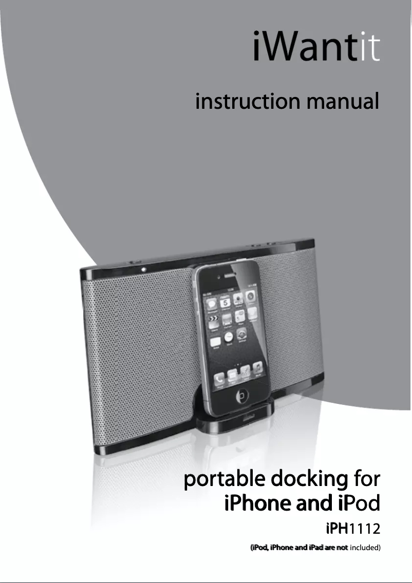 Page 1 of the manual User Manual iWantit iPH1112