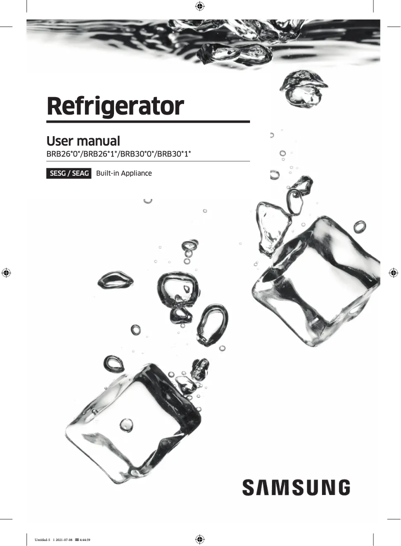 First page image of the manual for BRB26705EWW