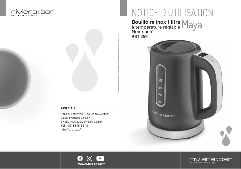 First page image of the manual for BBT359