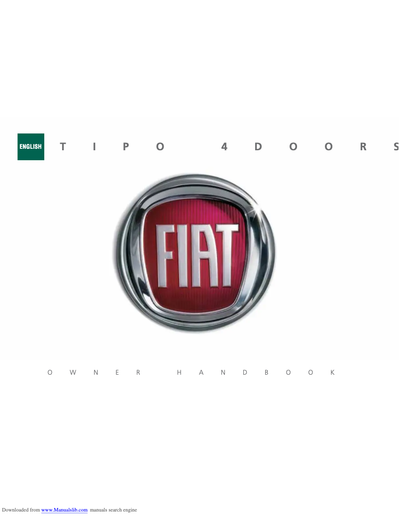 Page 1 of the manual User Manual Fiat Tipo (2020)