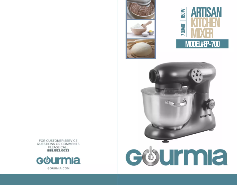Page 1 of the manual User Manual Gourmia EP700