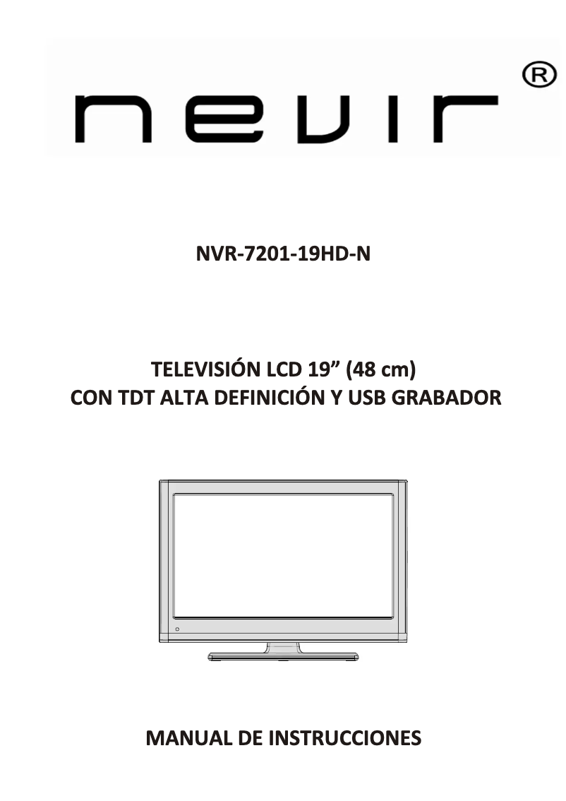 Page 1 of the manual User Manual Nevir NVR-7201-19HD-N