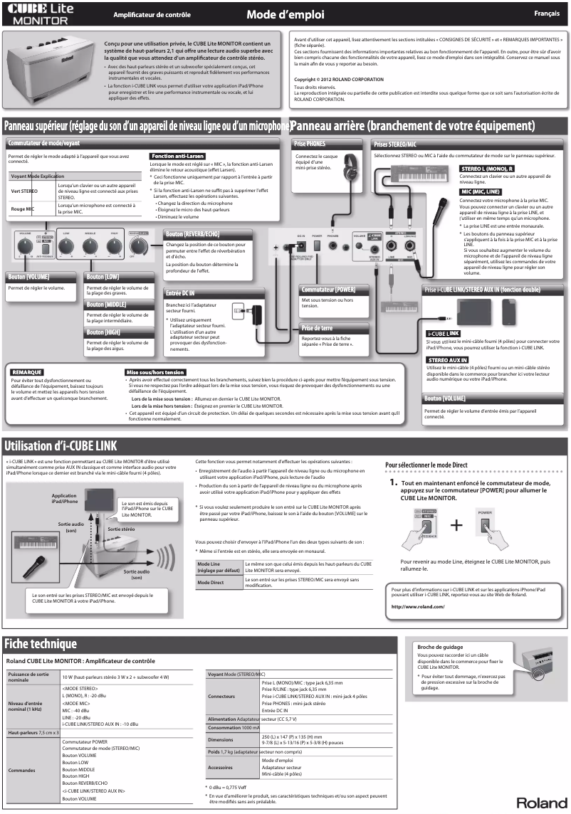 First page image of the manual for Cube Lite Monitor
