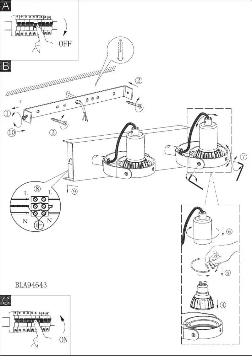 Page 1 of the manual User Manual Eglo Novorio