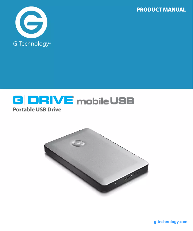 Page 1 of the manual User Manual G-Technology G-Drive Mobile Thunderbolt