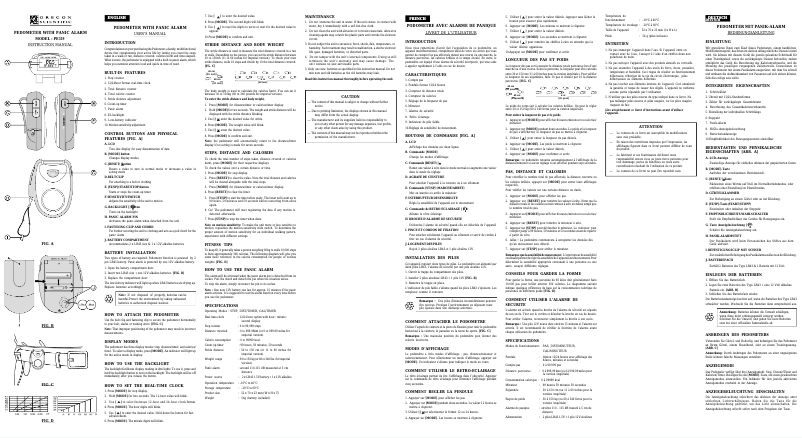 Page 1 of the manual User Manual Oregon Scientific PE319