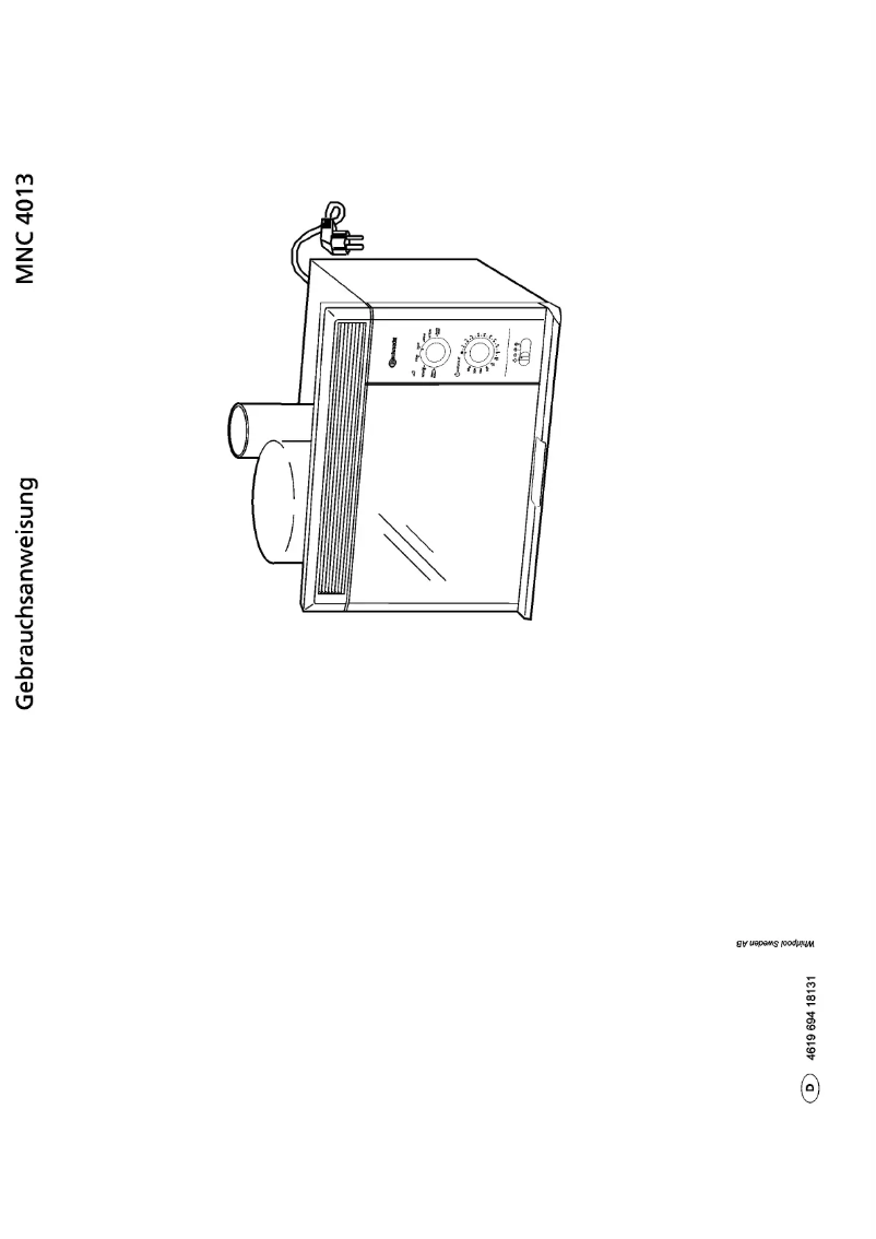 Page 1 of the manual User Manual Bauknecht MNC 4013
