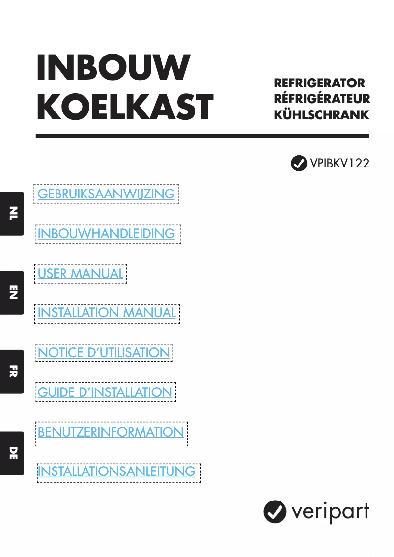 Page 1 of the manual User Manual Veripart VPIBKV122