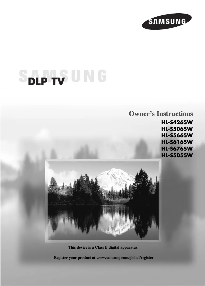 First page image of the manual for HL-S6165W