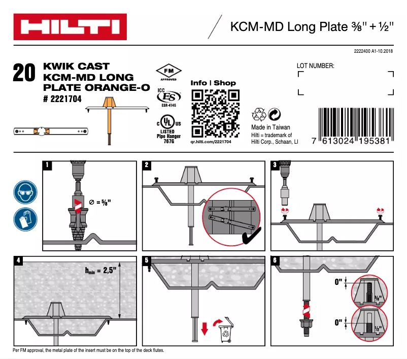 Page 1 of the manual User Manual Hilti KCM-MD