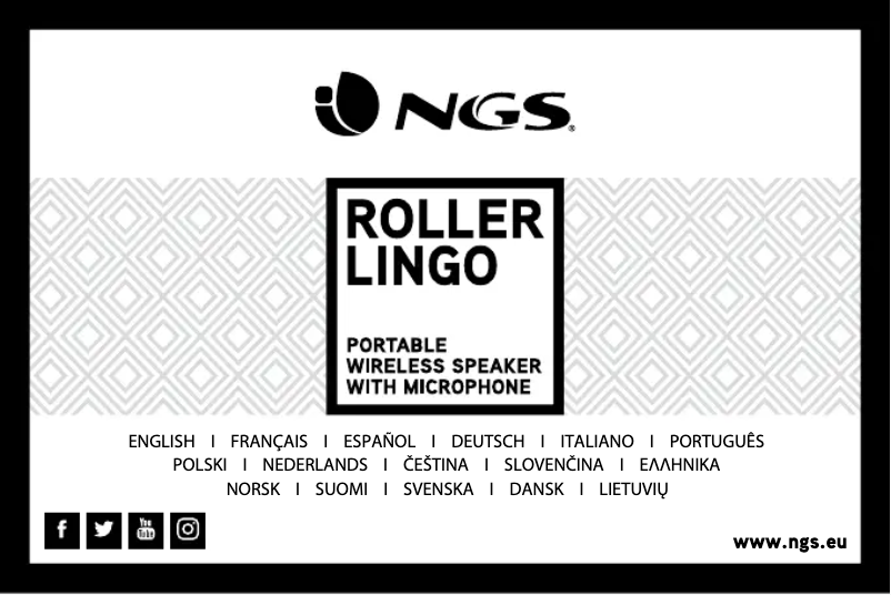 Page 1 of the manual User Manual NGS Roller Lingo