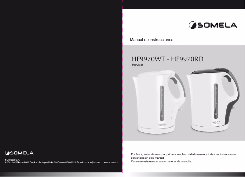 First page image of the manual for HE 9970RD