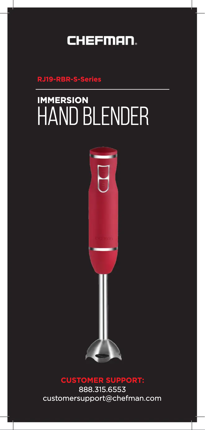 Page 1 of the manual User Manual Chefman RJ19-RBR-S