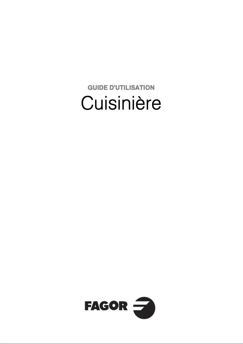 Page 1 of the manual User Manual Fagor CFF1632MP