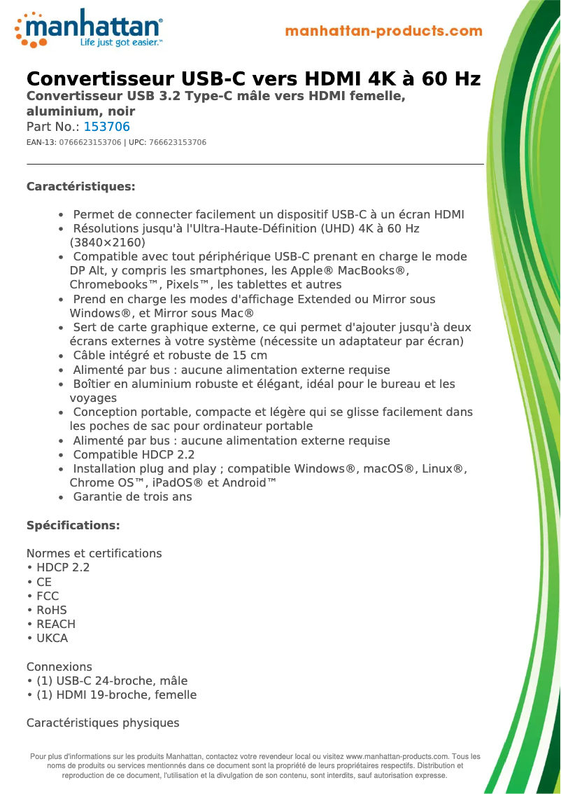 First page image of the manual for 153706