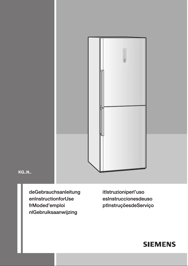 First page image of the manual for KG39NH76