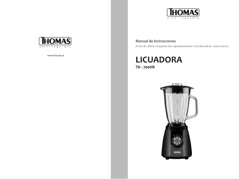 Page 1 of the manual User Manual Thomas TH-700VR