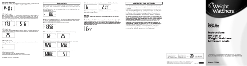 First page image of the manual for WW28