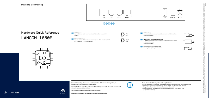 Image de la première page du manuel de l'appareil 1650E
