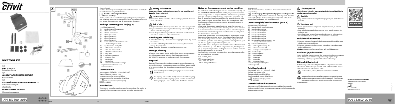 First page image of the manual for IAN 353800