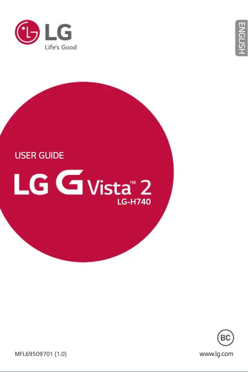 Page 1 of the manual User Manual LG G Vista 2