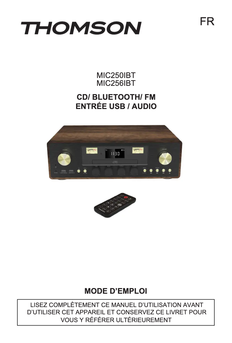 Page 1 of the manual User Manual Thomson MIC256IBT