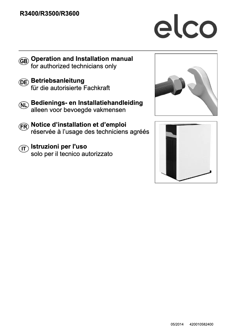 First page image of the manual for R3400